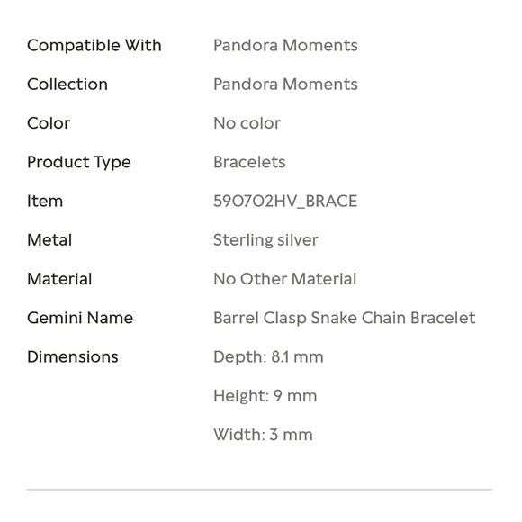 🐍Pandora snake chain Bracelet🐍 - Picture 3 of 8